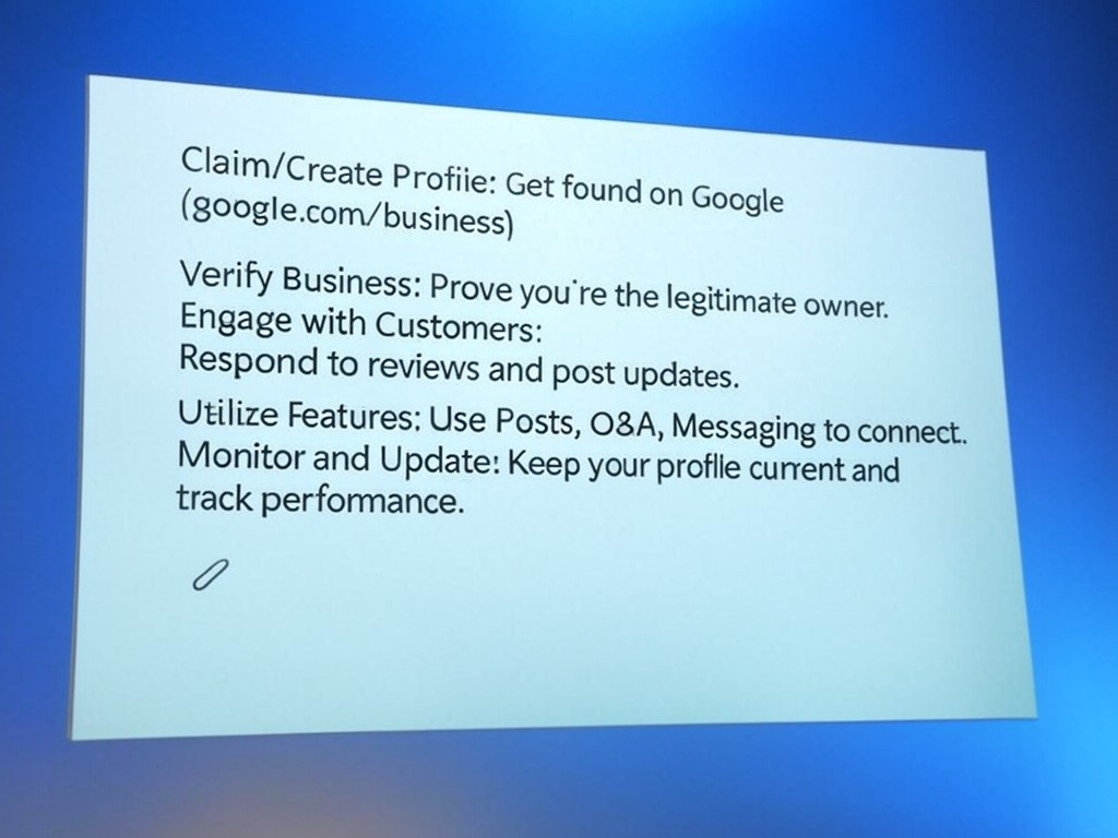 Google Business Setup list of actions To get listing rank top of local search!